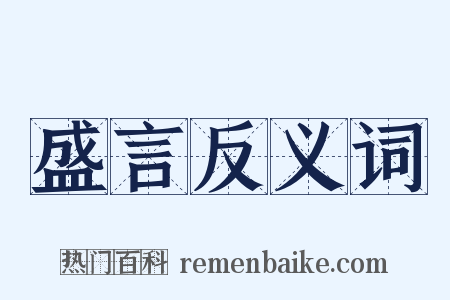 盛言反义词是什么意思的图片